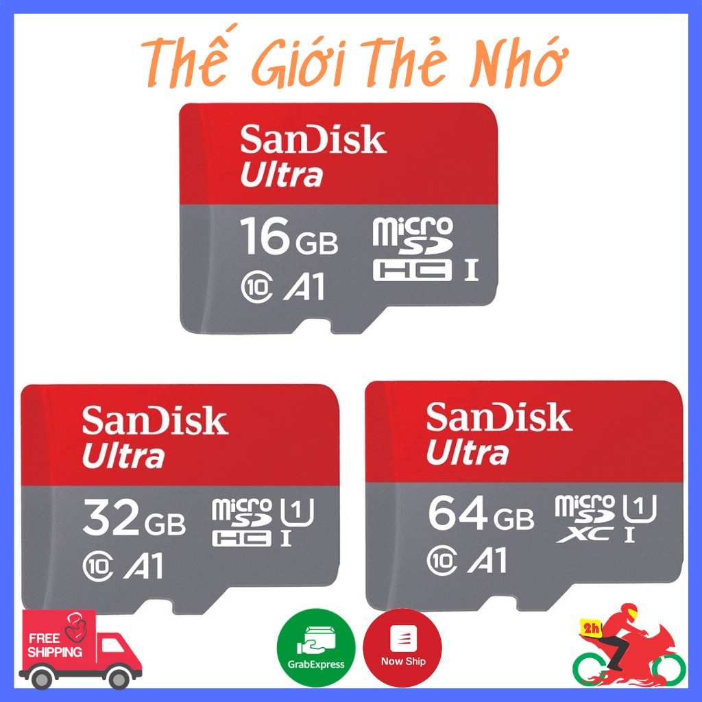 Thẻ nhớ Sandisk 64GB /32GB  chuyên cho điện thoại , máy ảnh - Thẻ nhớ micro SD tốc độ 100MB/s | BH 5 Năm