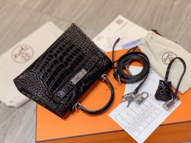 Túi hm kelly da rắn size 20