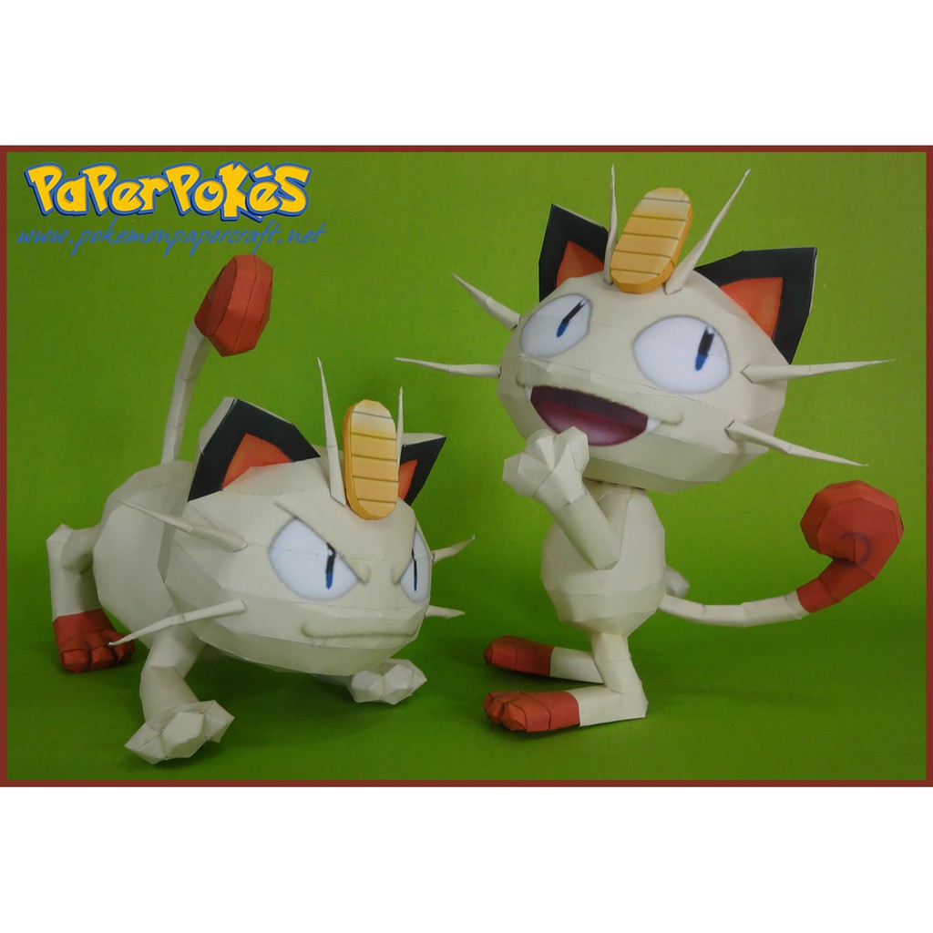 Mô Hình Giấy 3D - MEOWTH - Pokémon Papercraft