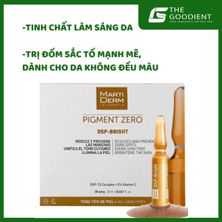 Tinh chất dưỡng sáng đều màu da, giảm đốm sắc tố - martiderm pigment zero dsp bright