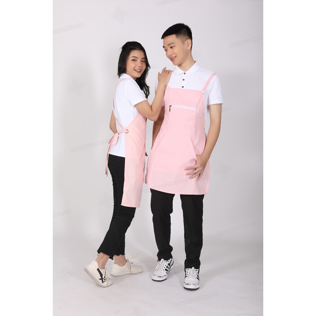 Tạp dề pha chế tạp dề Bartender phối da cao cấp dành cho Nam Nữ sẵn hàng 100% ảnh thật TD1.2.0102-4