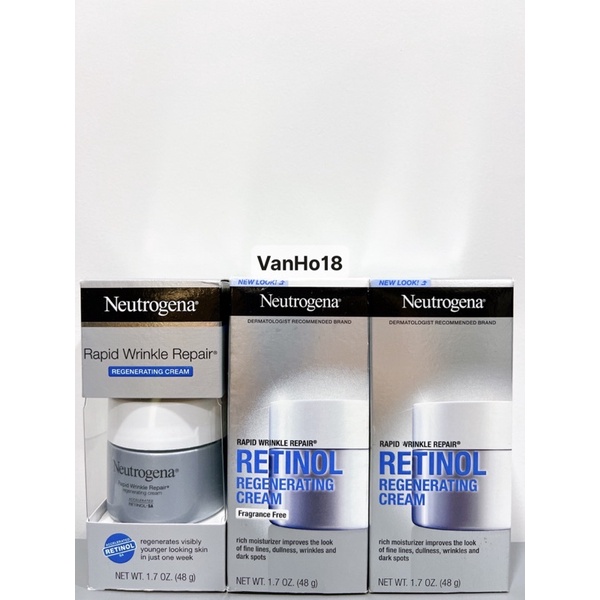 Kem dưỡng da chống lão hóa Neutrogena Rapid Wrinkle Repair RETINOL Regenerating Cream 48g