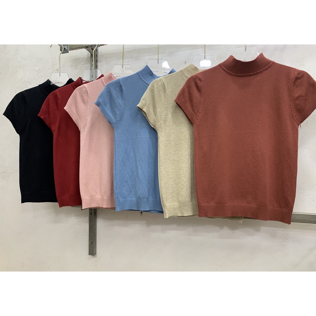 Áo len cổ lọ ( cổ cao ) tay ngắn dáng ôm phong cách công sở cho nữ (có kèm hình ảnh chụp thật 100% do tự tay shop chụp ) | BigBuy360 - bigbuy360.vn