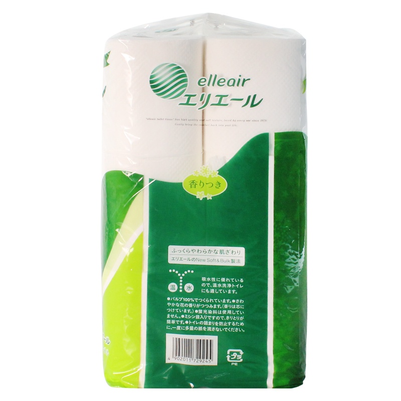 Lốc 12 cuộn giấy vệ sinh Elleair Toilet Paper Single &amp; Double