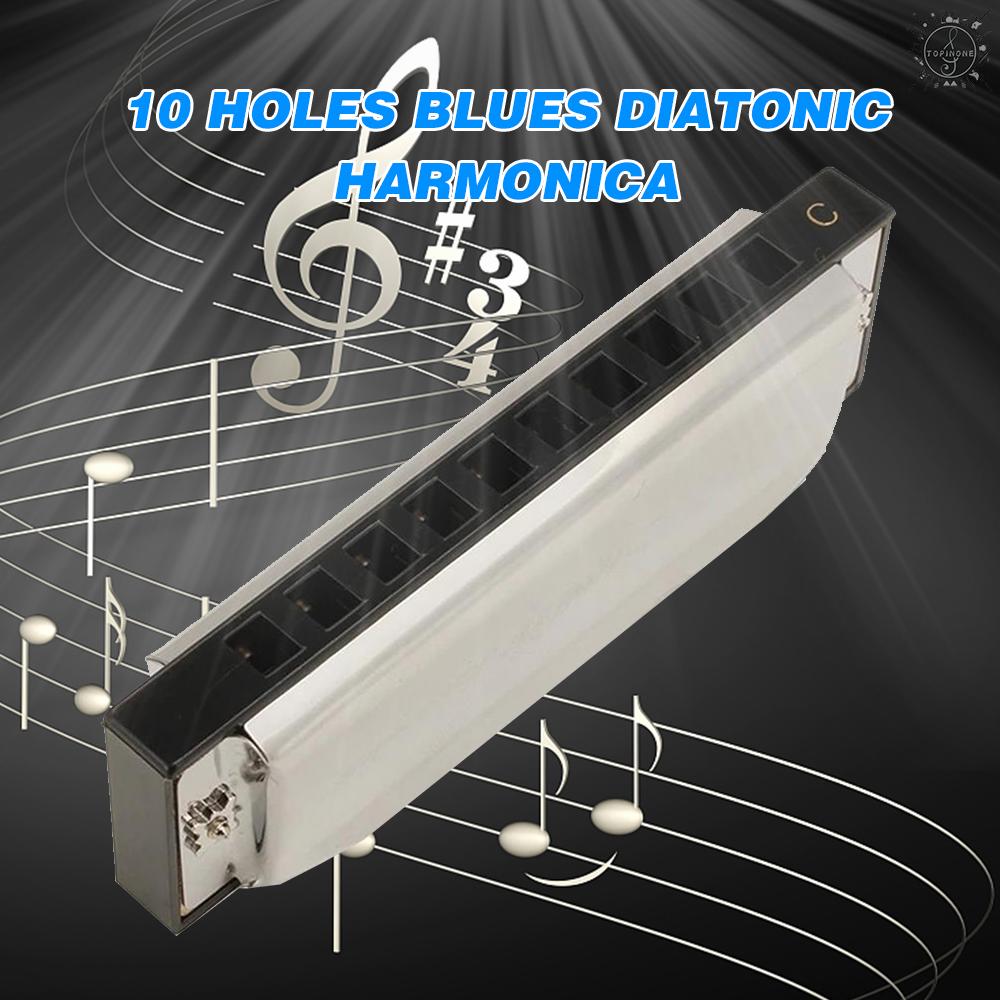 Kèn harmonica SWAN SW1020-7 10 lỗ 20 tông khóa C diatonic kèm hộp đựng ABS biểu diễn tiêu chuẩn cho trẻ em và người lớn