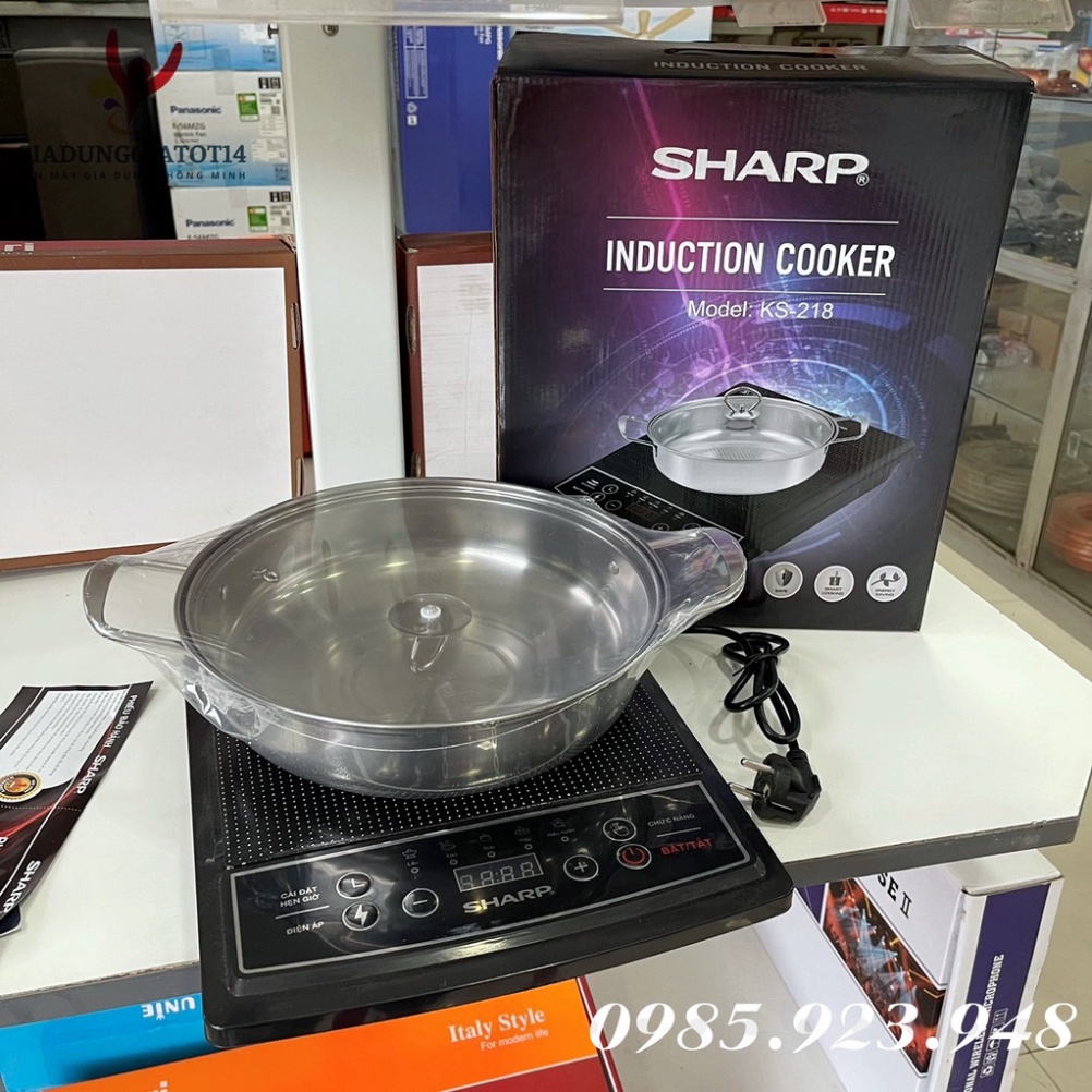 Bếp Từ Chính Hãng SHARP SH-699 Thái Lan + Tặng Kèm Nồi INOX Cao Cấp- Công suất 2000W - Bảo hành 12TH