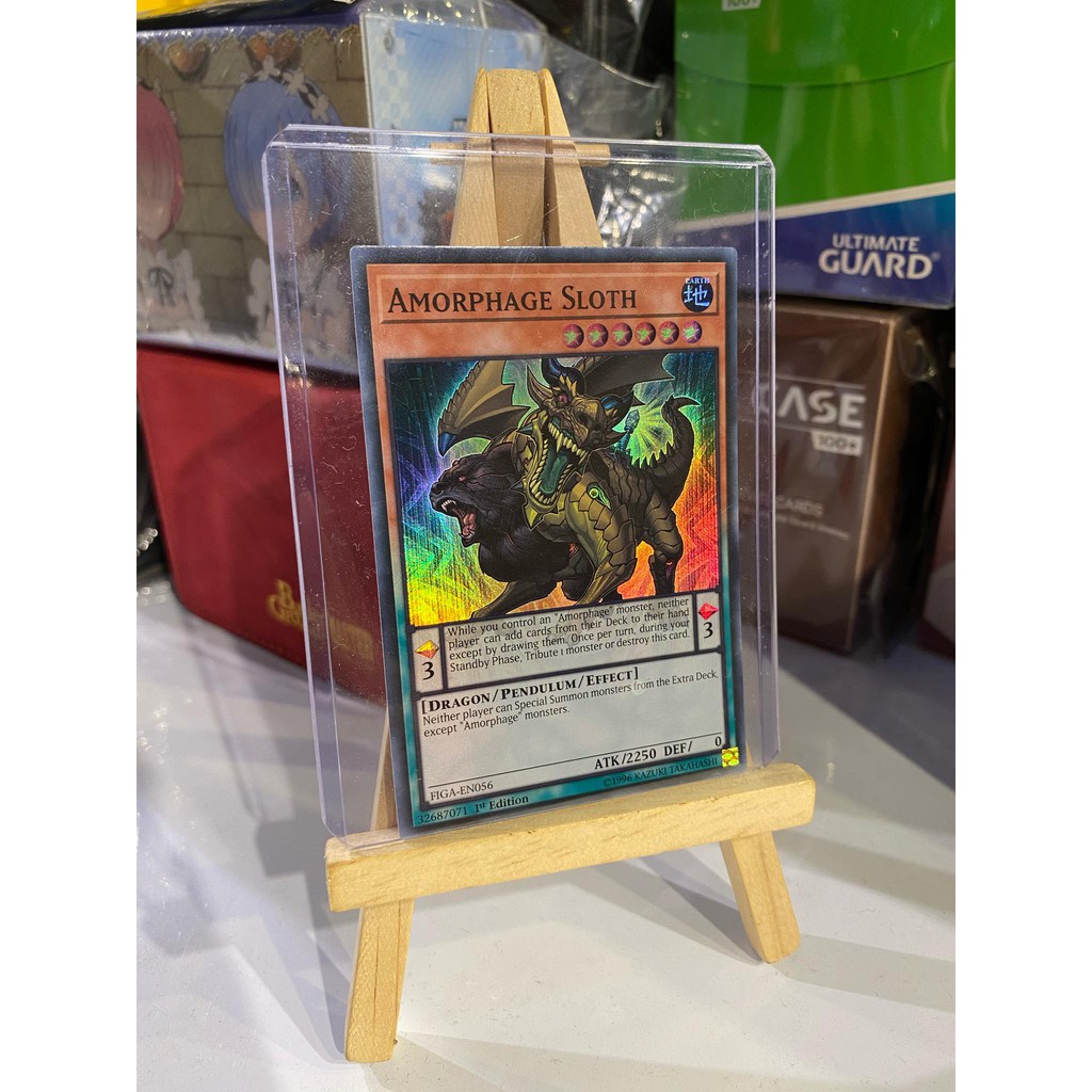 Lá bài thẻ bài Yugioh Amorphage Sloth – Super Rare - Tặng bọc bài nhựa bảo quản