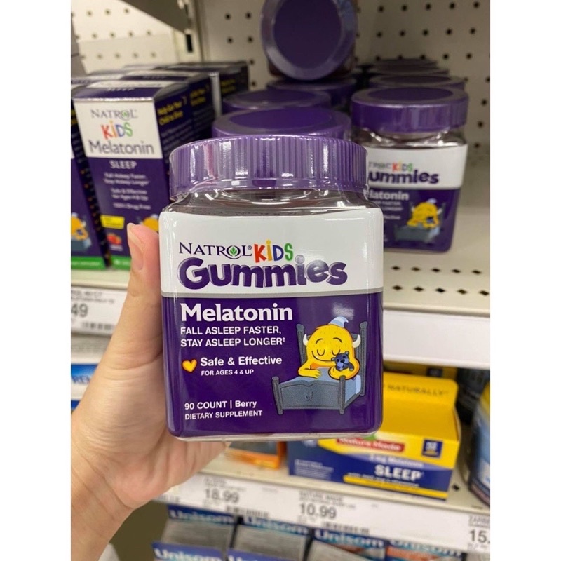 Kẹo dẻo ngủ ngon trẻ em NATROL KIDS Melatonin Sleep 90 viên 60 viên