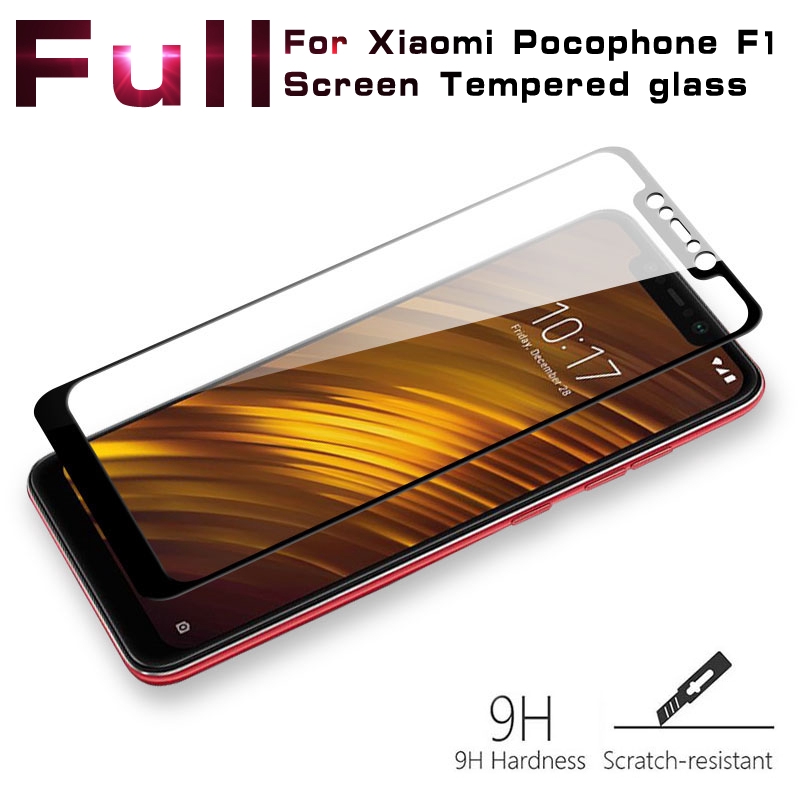 Kính cường lực bảo vệ màn hình điện thoại dạng cong 9H 3D cho Xiaomi Pocophone F1