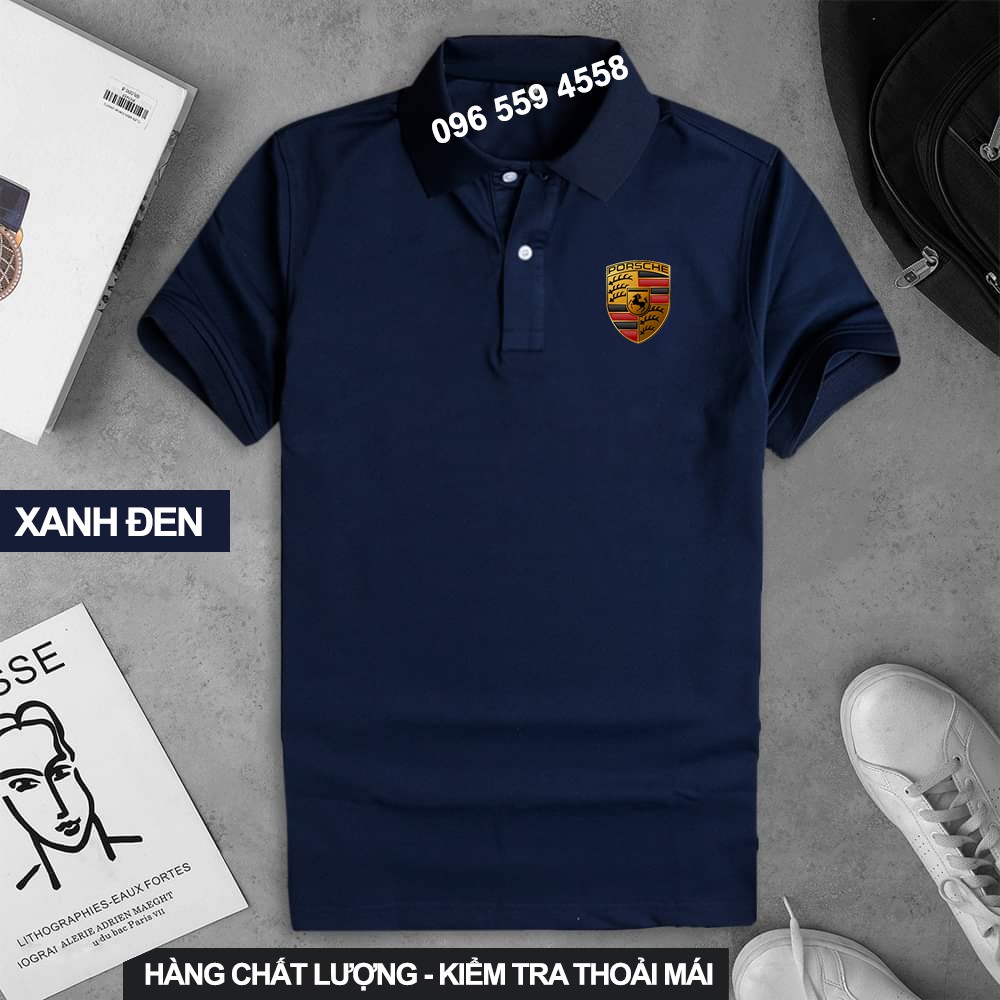 Áo thun Polo Porsche Cao Cấp - Polo có cổ Logo Hãng Xe Ô tô nhiều màu sang trọng, lịch lãm, đẳng cấp, thời trang