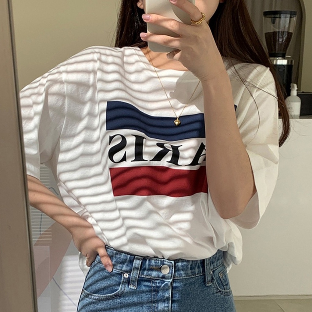 Áo Phông Freesize In Chữ Pháp Chất Cotton Mát Mịn Phong Cách Trẻ Trung Hiện Đại - S73