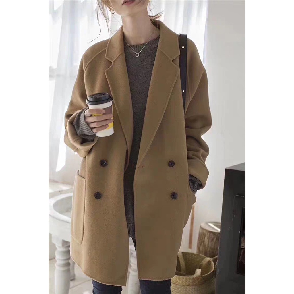 Áo khoác dạ ép mềm mịn đơn giản nhẹ nhàng style Hàn Quốc
