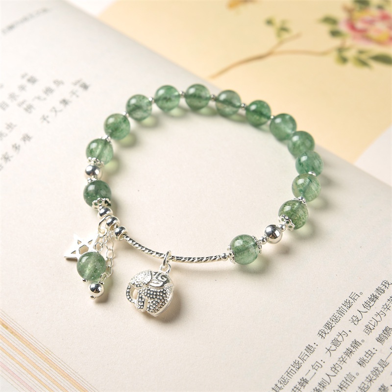 Phấn Bột Mori Series Màu Xanh Lá Cây Tươi Mới Với Chất Lượng Bạc 5☆Vòng Đeo Tay Mặt Tròn Thời Trang Dành Cho Nữ