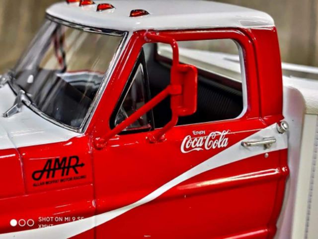 Xe Mô Hình Ford Ramp Truck 1970 F350 1:18 ACME ( Trắng Đỏ )