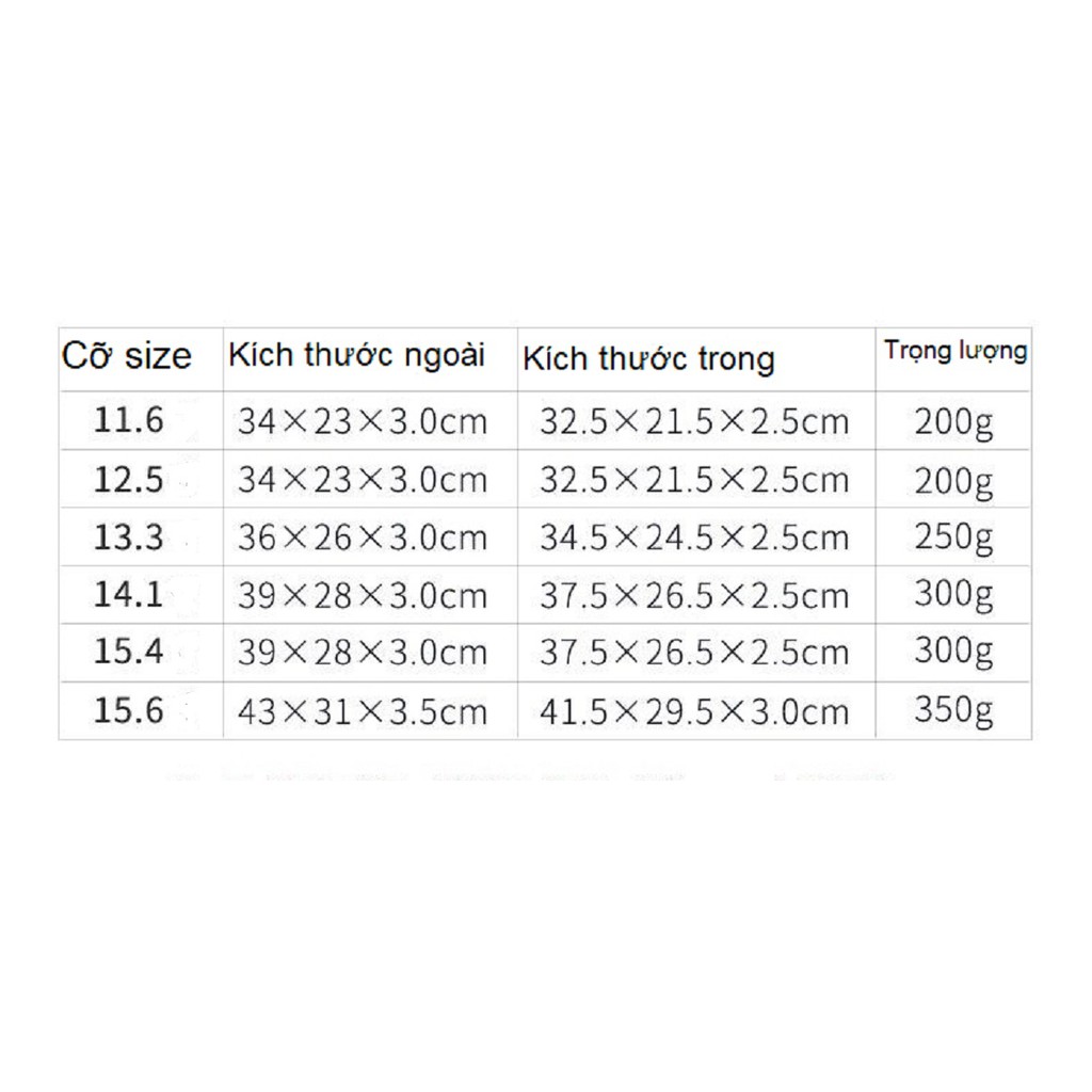 Túi chống sốc 🍍FREE SHIP🍍 Túi chống sốc Laptop Macbook cao cấp size 11; 13; 14; 15,6 inch  Hàng Chính Hãng QX102019