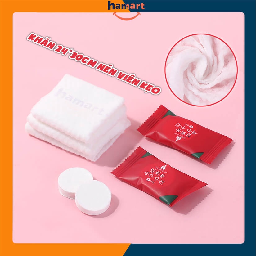 Khăn Nén Viên Kẹo Đa Năng Khăn Du Lịch Rửa Mặt Lau Chùi Đa Năng Viên Tròn Tiện Lợi