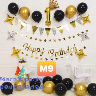 Set trang trí sinh Nhật ép kim