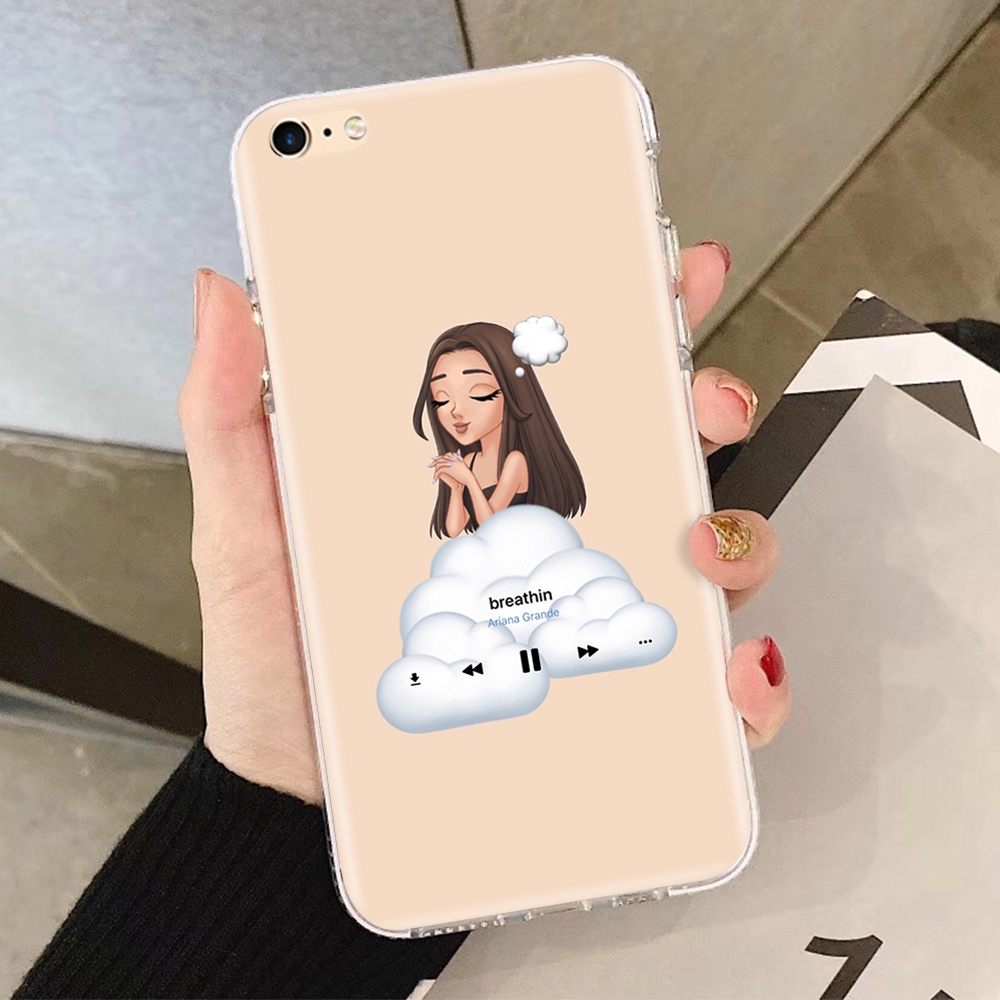 iPhone 8 7 6s 6 plus 5 5S SE 5C 4 4s Casing Case Soft Transparent 17GT Ariana Grande Emoji Phone Cover