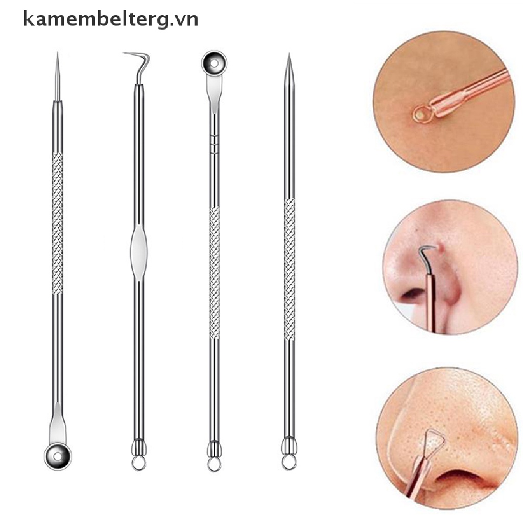 Kk set 4 Dụng Cụ Nặn Mụn Đầu Đen Chăm Sóc Da Mặt