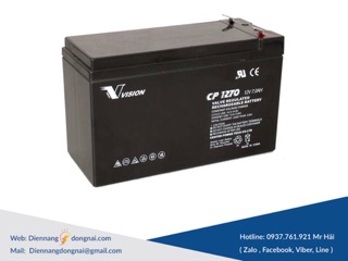 Ắc Quy Vision 12V-7Ah . CP1270