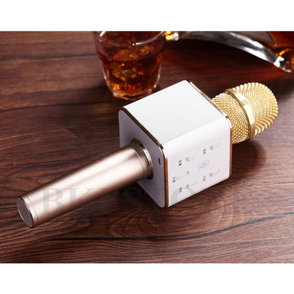 Micro Hát Karaoke Cao Cấp Q7, Hát Mọi Lúc Mọi Nơi, Thời Lượng Pin 2600mAh