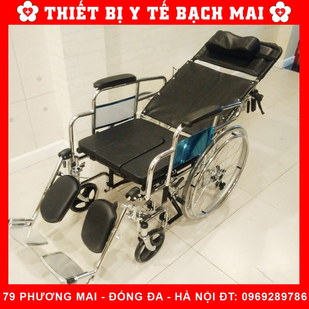 Xe Lăn Tay Đa Năng LUCASS X7 [Đẩy Đi Lại, Có Bô Vệ Sinh, Nằm Ngả 180 Độ]