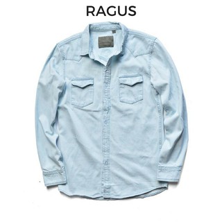 Áo sơ mi denim RAGUS - Màu xanh jean