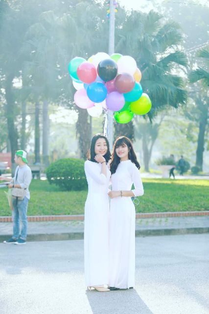 Áo dài trắng nữ sinh 4 tà chiffon HÀNG MỚI VỀ