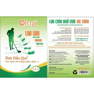 Orenji_Lau sàn tinh dầu quế 3,8lit