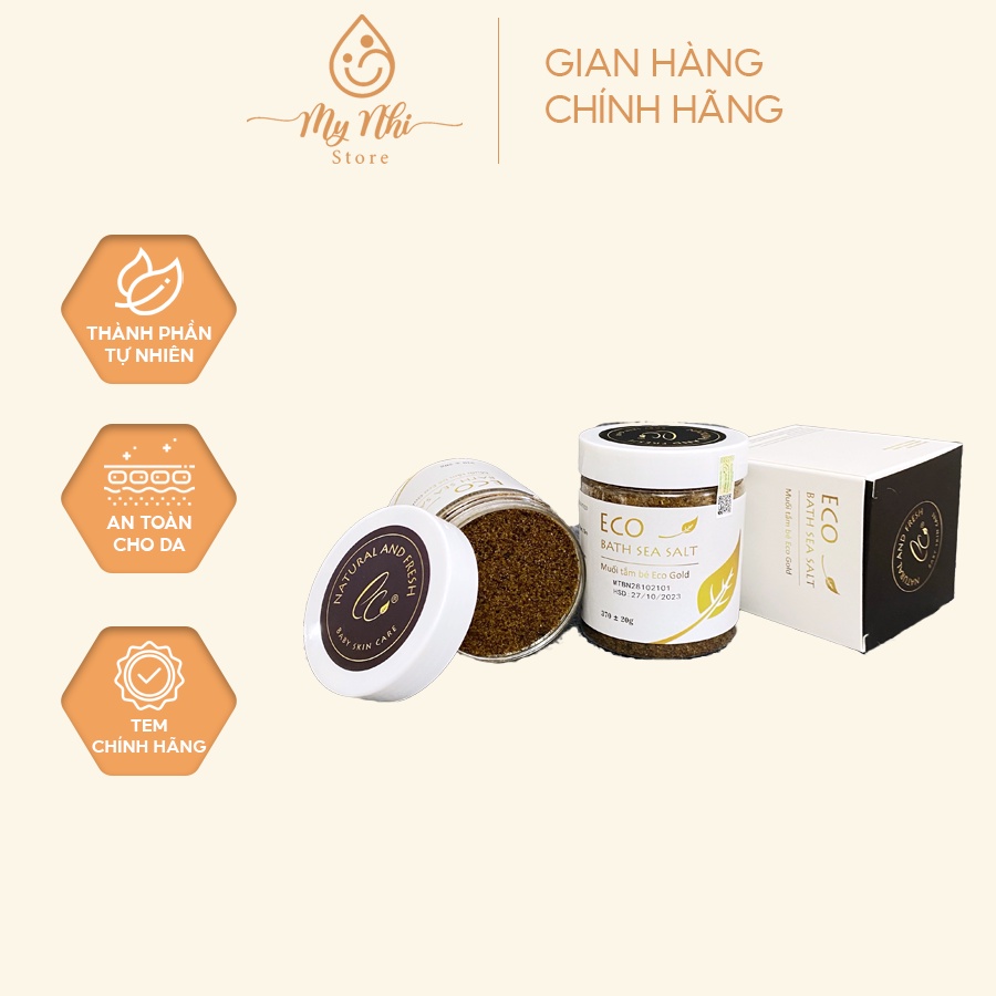 [ COMBO SIÊU RẺ ] 2 Muối Tắm Bé EcoGold 400GR - An toàn tuyệt đối cho da bé