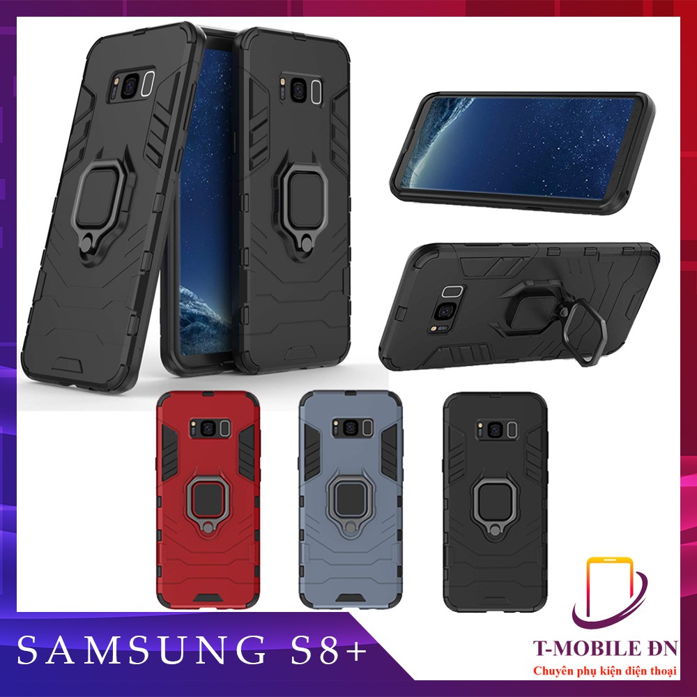 Ốp lưng Samsung S8+/ S8 Plus iron man chống sốc kèm nhẫn iring chống xem video