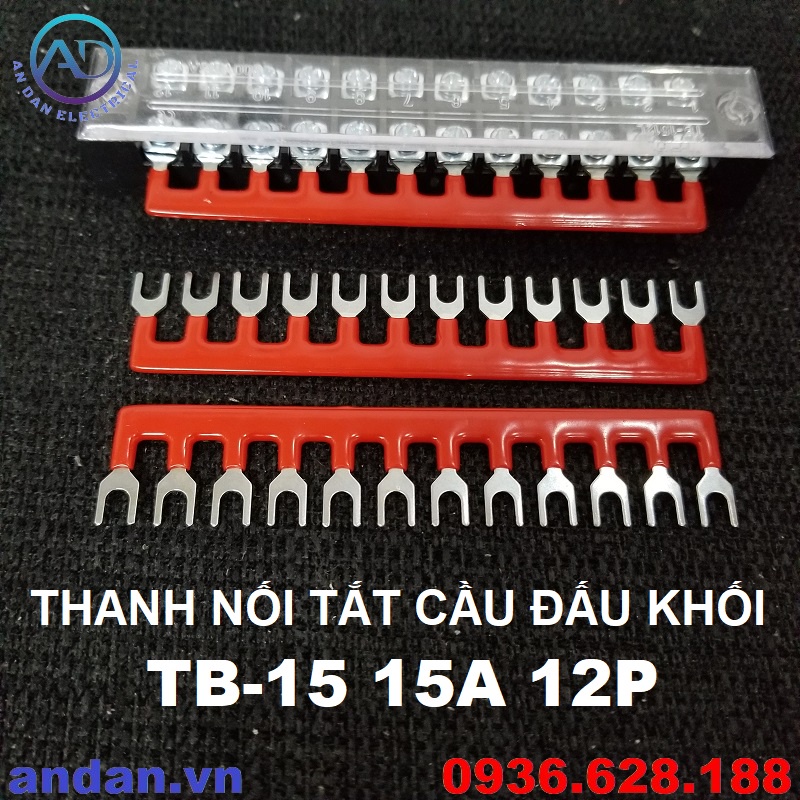 Cầu đấu khối đen, Domino khối fit đen, Cầu nối dây điều khiển TB 15A 4P 6P 12P TB-1504 TB-1506 TB-1510 TB-1512