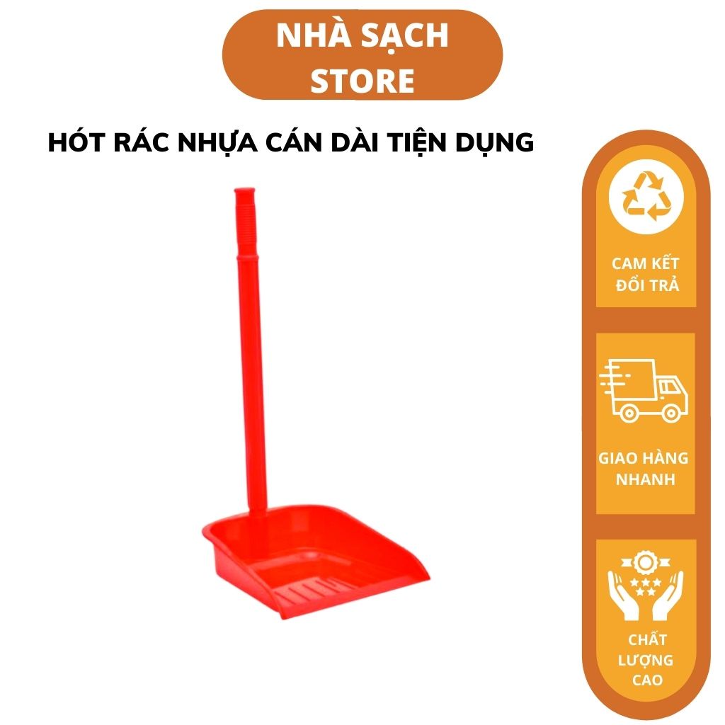 Hót rác nhựa cán dài tiện dụng, tay cầm chắc chắn, dễ sử dụng - Nhà sạch Store
