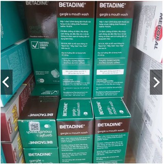 🅳🅰🆃🅴 𝟮𝟬𝟮𝟯 Nước Súc Miệng BETADINE Gargle & Mouth Wash [Chai 125ml] Dùng Hàng Ngày Để Vệ Sinh Khoang Miệng