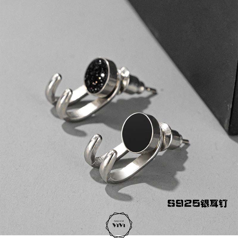 Bông tai bạc nam cá tính M-Dragon– khuyên tai ViVi_Gift