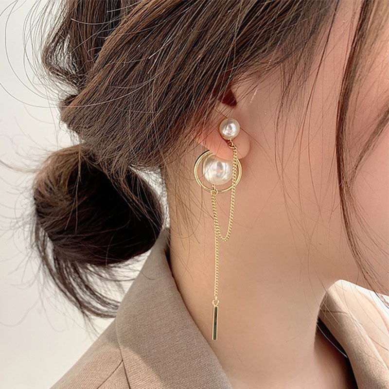 Hoa tai mạ bạc s925 phối ngọc trai giả thời trang dành cho nữ