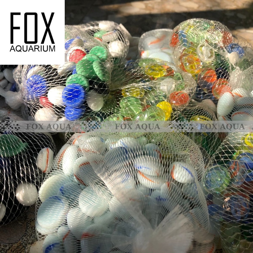 Sỏi thủy tinh, sỏi màu trang trí bể cá, chậu cây, decor không gian sống siêu rẻ 300-500Gr