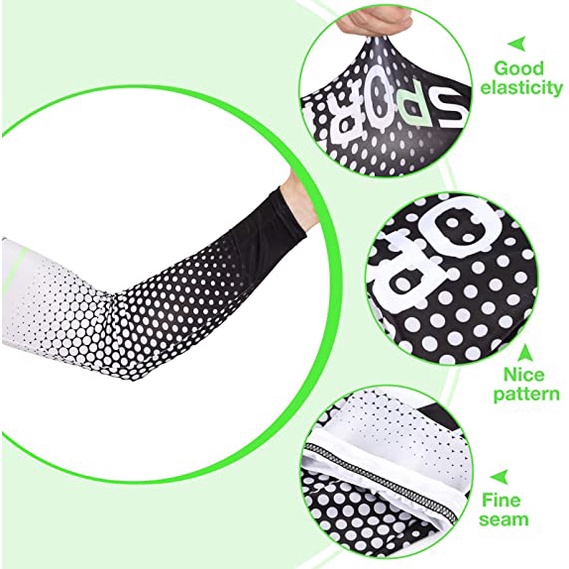 Găng Cánh Tay Chống Nắng / Tia UV Bằng Lụa Lạnh Co Giãn Thoáng Khí Thân Thiện Với Da Thời Trang Unisex