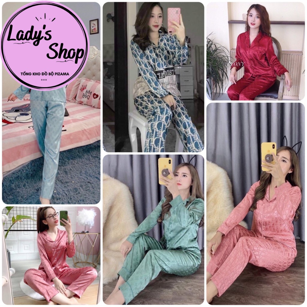 [Siêu Hot] Bộ đồ Pijama💖 Bộ lụa gấm cao cấp Cộc Tay-Quần Dài [HÀNG ĐẸP CHUẨN] | BigBuy360 - bigbuy360.vn