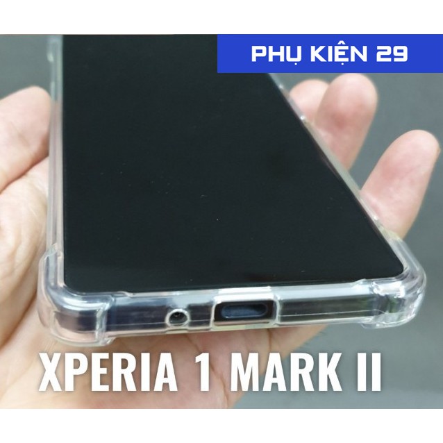 [Sony Xperia 1 Mark II/ Mark 2/ Xperia 1 II] Ốp lưng silicon dẻo trong suốt chống sốc cao cấp