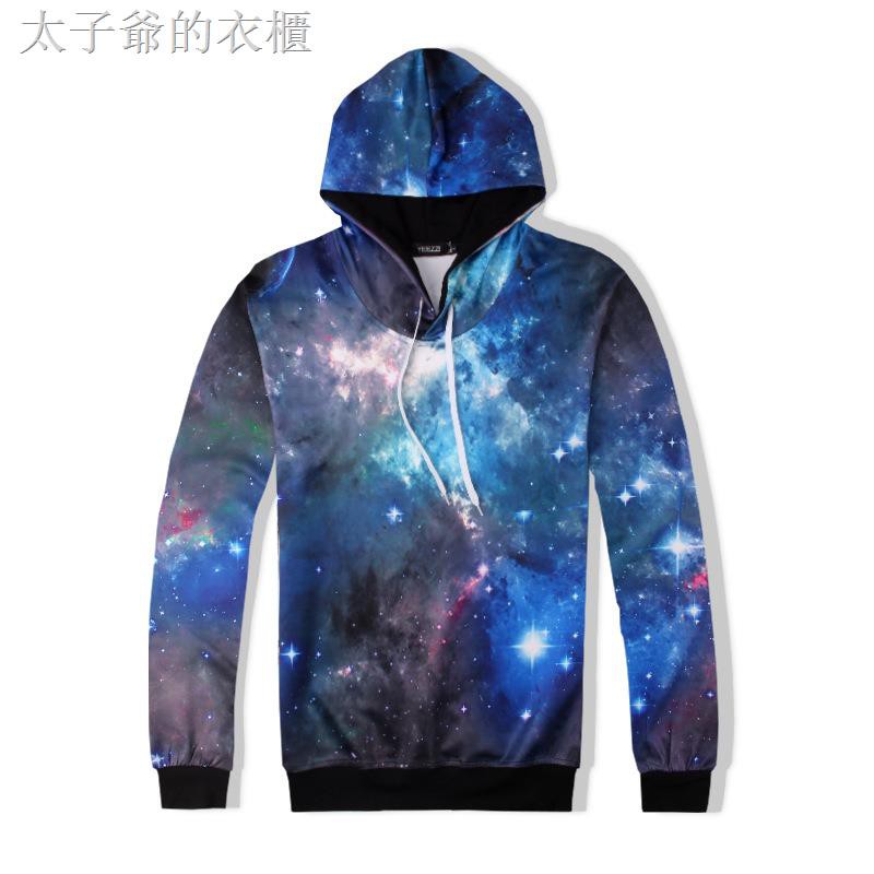 Áo Hoodie Thể Thao Nam In Hình Vũ Trụ Galaxy 3d