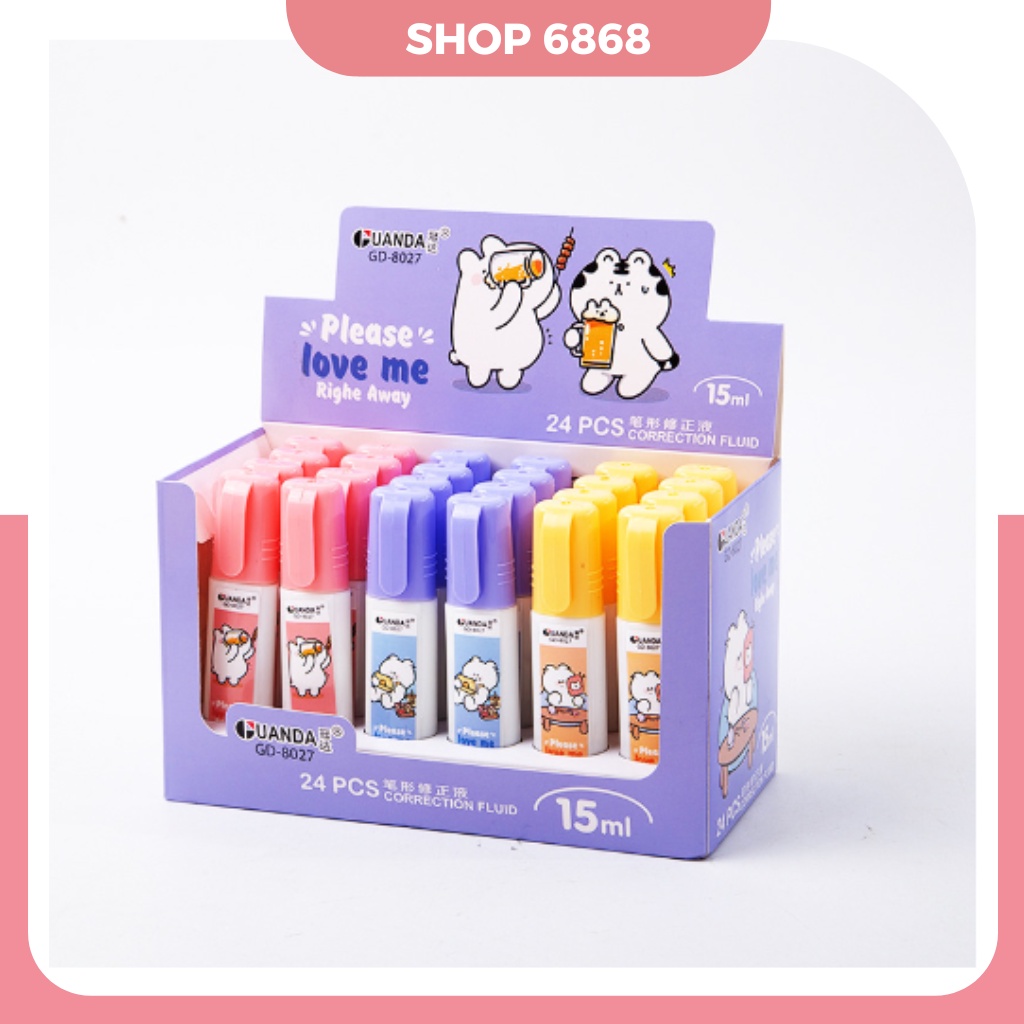 Bút xóa nước cute, bút xóa nước nhiều mẫu dễ thương
