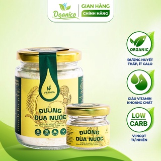 Đường ăn kiêng mật dừa nước hữu cơ Vietnipa cho người ăn kiêng, tiểu đường tuýp 2 - Oganico