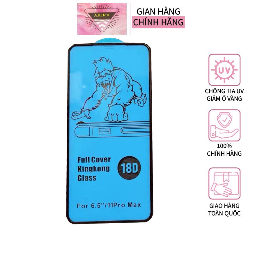 Kính Cường Lực King Kong AKIRA Chống Xước Mẻ Viền Bảo Vệ Mặt Kính Cho Các Dòng Điện Thoại I Phone 6 - 12