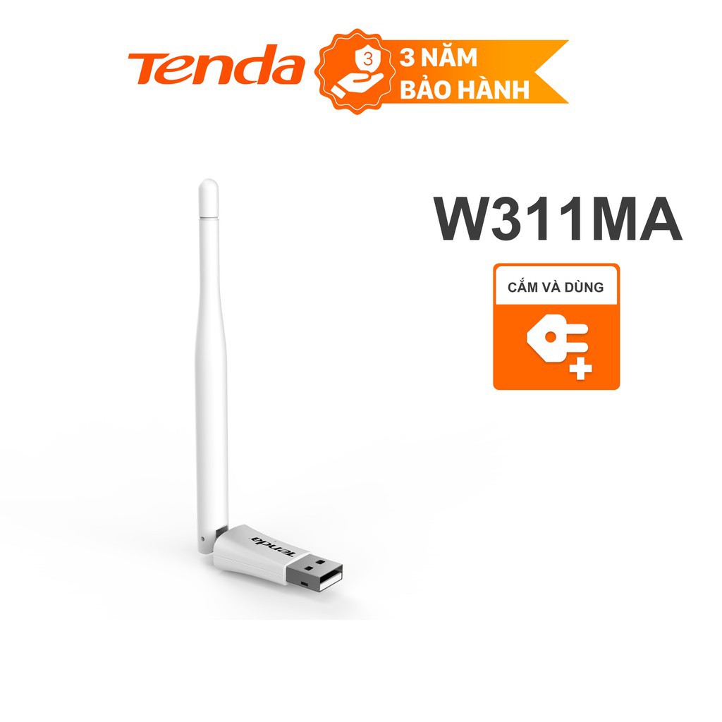 Tenda USB kết nối Wifi W311MA tốc độ 150Mbps - Hãng phân phối chính thức