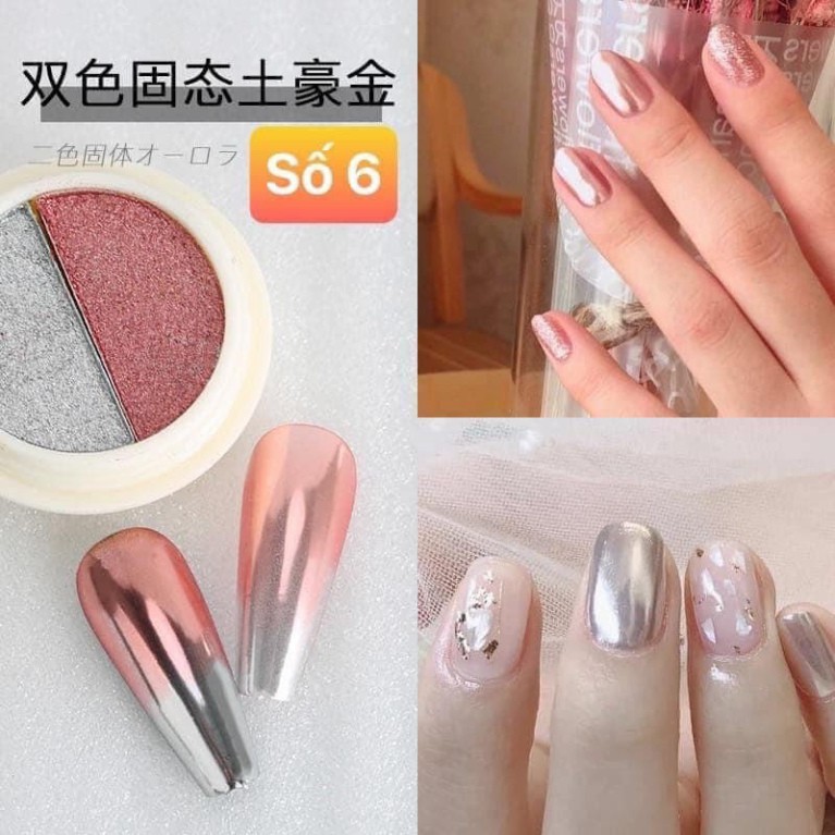 Bột tráng gương nén, Nhũ ombre 2 màu