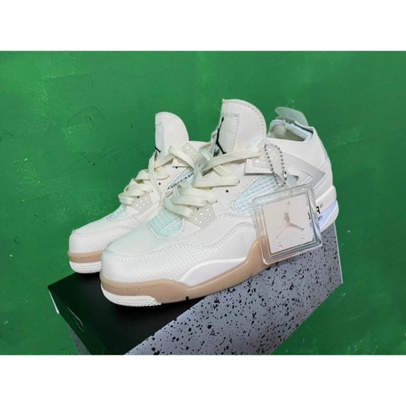 𝐓Ế𝐓 (SALE SỐC_ẢNH THẬT_FULL BOX) Giày thể thao sneaker air Jordan 4 IV Retro Sail AJ4 Basketball Shoes ^ g