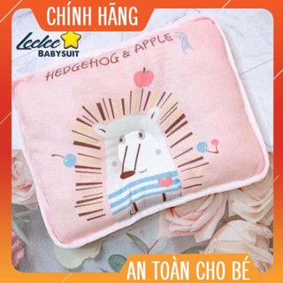 Gối xô sơ sinh sợi tre lõm giữa, chống bẹp đầu cho bé