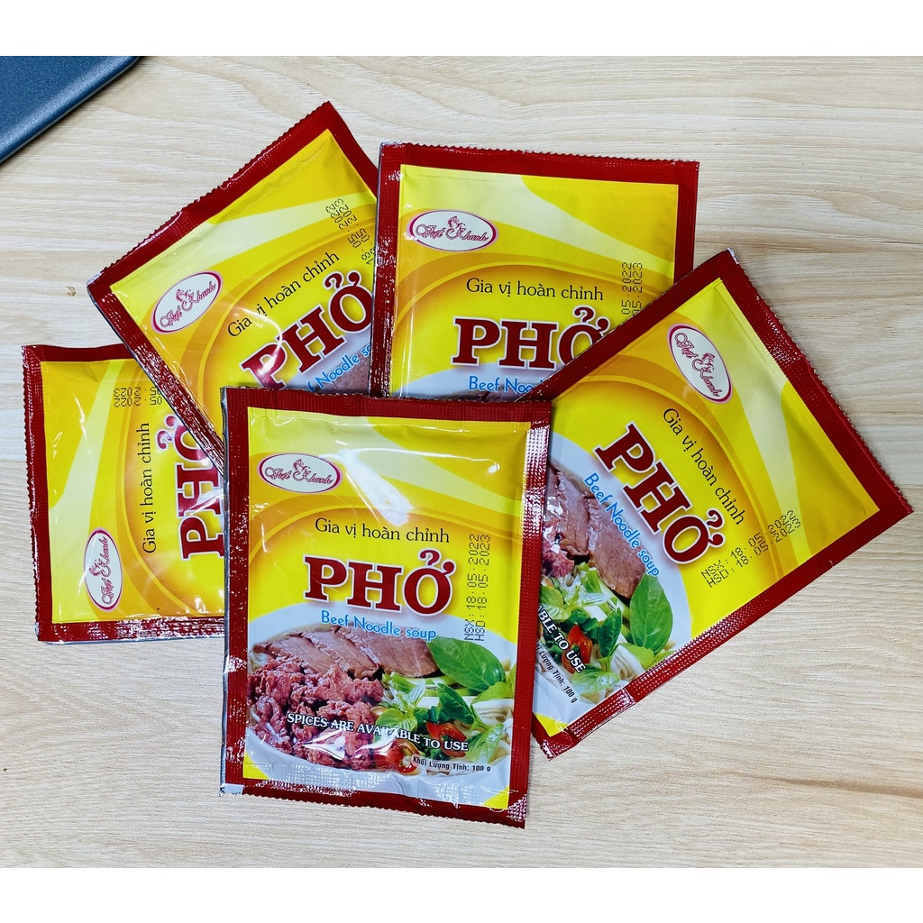 Gia vị hoàn chỉnh PHỞ BÒ VIỆT KHANH (1 lốc)