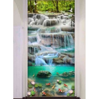 Tranh 3D dán tủ lạnh kt 60cm x 140cm nhiều mẫu